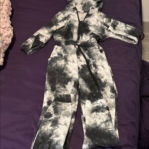 No Boundaries Monochrome Tie-Dye Jumpsuit